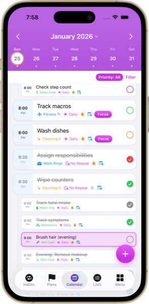 Calendar View Feature
